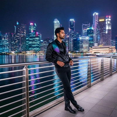 Singapore Marina Bay Sands – Futuristic Night  Fashion
