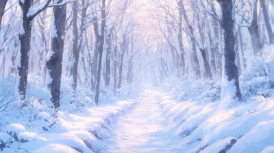 Snowy Forest Edge — Hokkaido