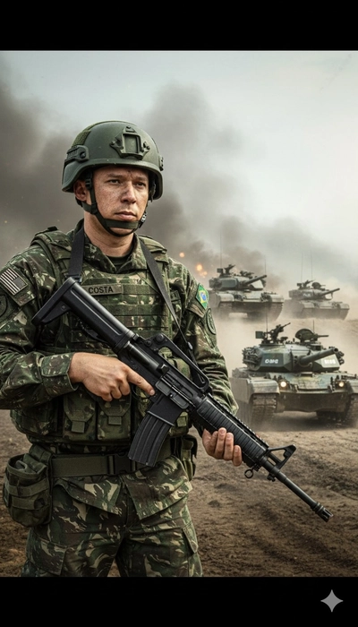 Soldier in action