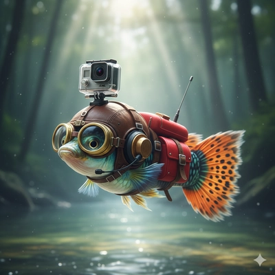 Steampunk-style fish