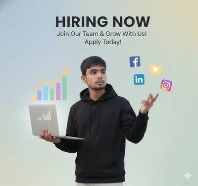 The video is a hiring advertisement that reads *“HIRING NOW. Join Our Team & Grow With Us! Apply Tod