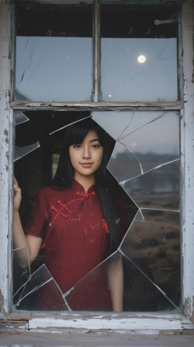 Through Shattered Glass: A Silent Gaze