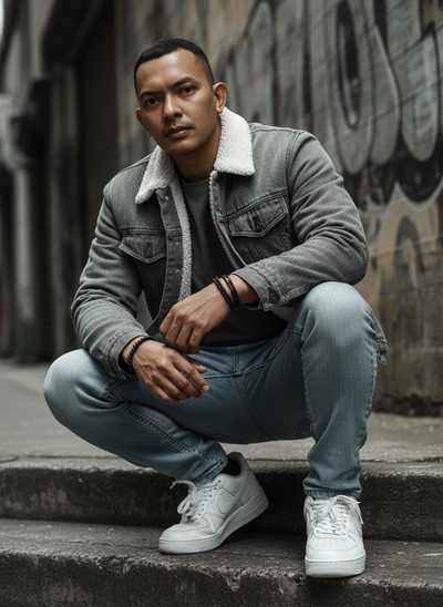 Urban Resolve: A Street-Style Editorial Portrait