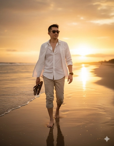 Walking on sunset