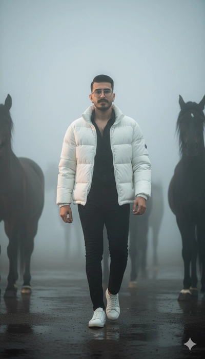 White Jacket Foggy Day