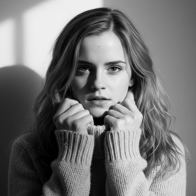 Winter Textures: B&W Portrait